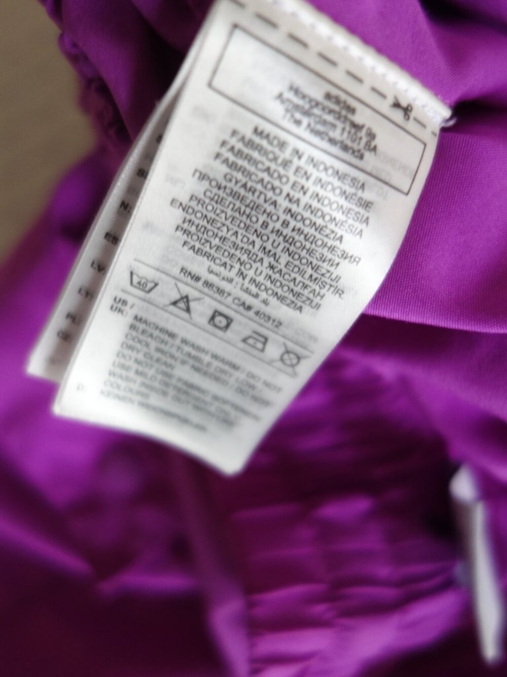 ADIDAS Purpleish/Fuchsia Athletic Cargo Windbreaker Wide-Leg Pants – Med? - Picture 7 of 9